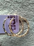 Zilveren oorringen met grafisch ontwerp, Overige materialen, Hangers, Nieuw, Ophalen of Verzenden