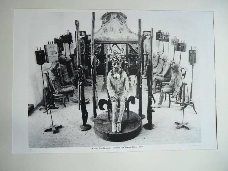 1974 Camiel Van BREEDAM seriegrafie wounded knee signed VI, Antiek en Kunst, Kunst | Litho's en Zeefdrukken, Ophalen of Verzenden