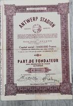 Antwerp stadion aandelen, Verzamelen, Ophalen of Verzenden, Zo goed als nieuw, Overige typen