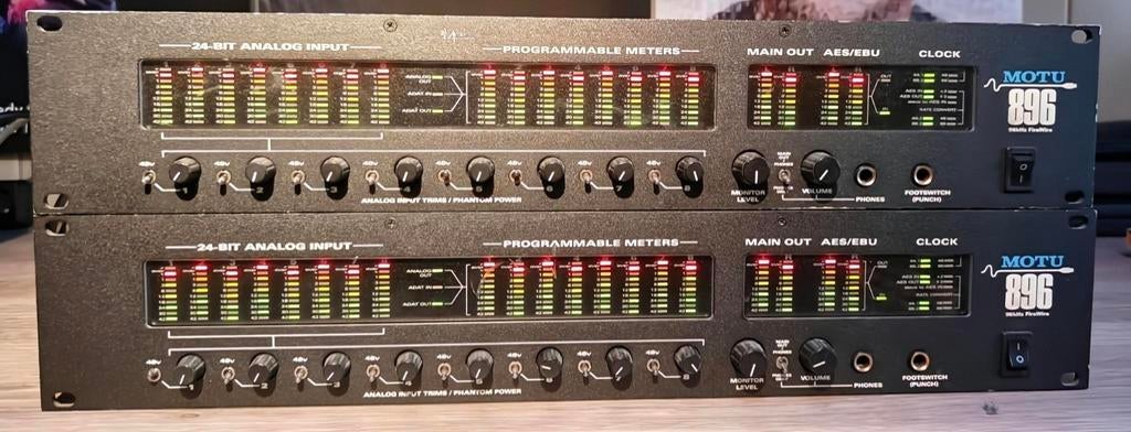 2  MOTU 896 Audio Interfaces – StudioGear, Audio, Tv en Foto, Professionele apparaten, Gebruikt, Audio, Ophalen of Verzenden