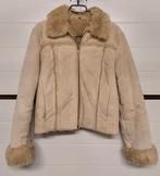Veste femme en daim et fausse fourrure, Kleding | Dames, Jassen | Winter, Ophalen, Zo goed als nieuw, Maat 38/40 (M), Beige