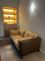 Cuir 2 places de haute qualité (marron)- finition luxueuse, Maison & Meubles, Canapés | Salons, Comme neuf, Enlèvement, Trois personnes