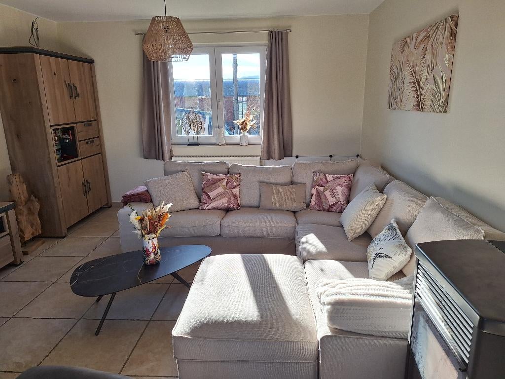 Salon - Canapé d'angle 5 places, canapé convertible, 75 à 100 cm, Comme neuf, Enlèvement, Tissus