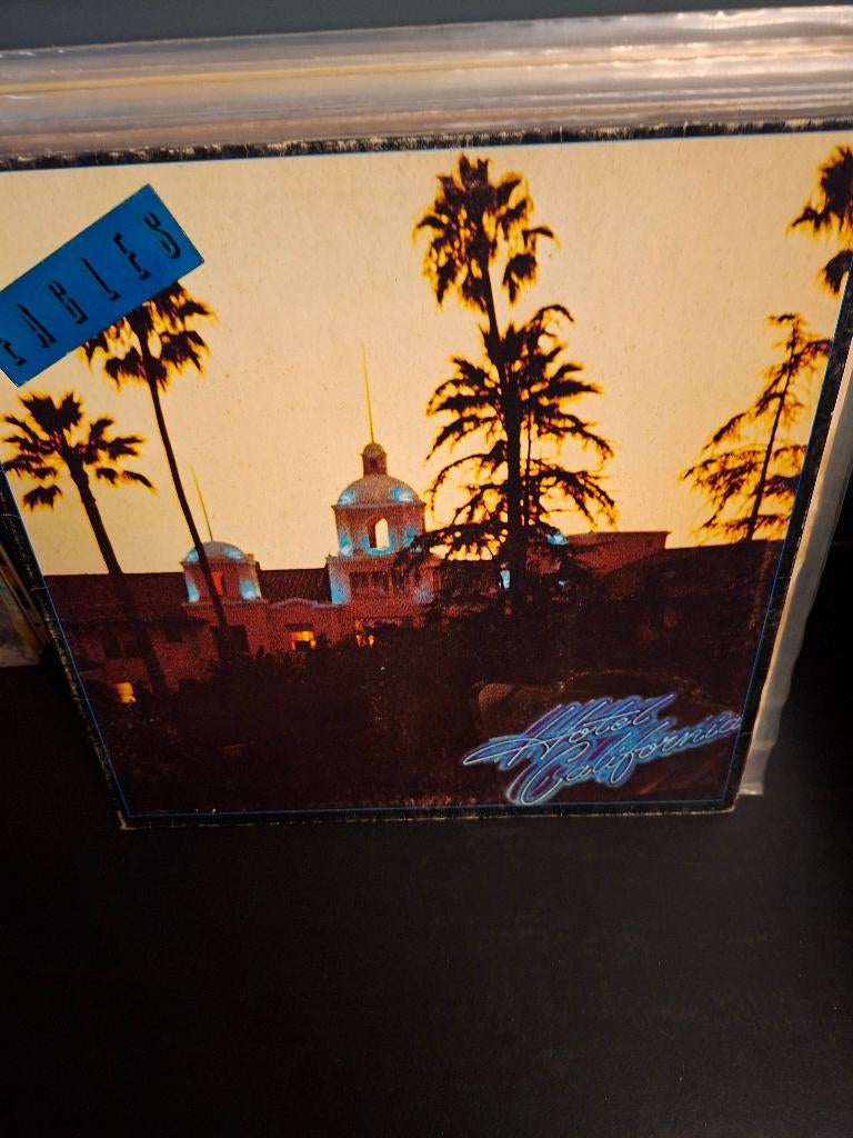 lp - the eagles - hotel california, CD & DVD, Vinyles | Hardrock & Metal, Utilisé, Pochette photo, Pochette gatefold, Avec pochette intérieure