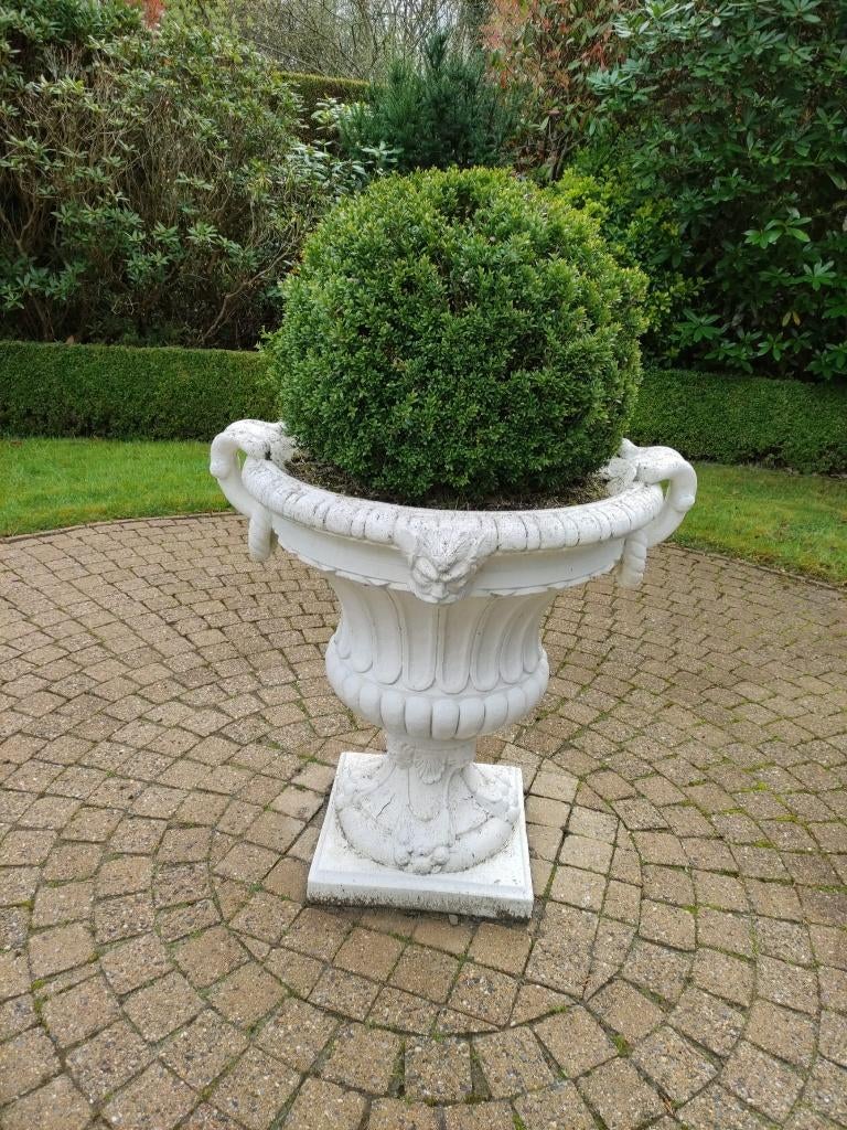 Volledige set van 6 witte betonnen tuinbeelden, Enlèvement, Utilisé, Béton, Autres types