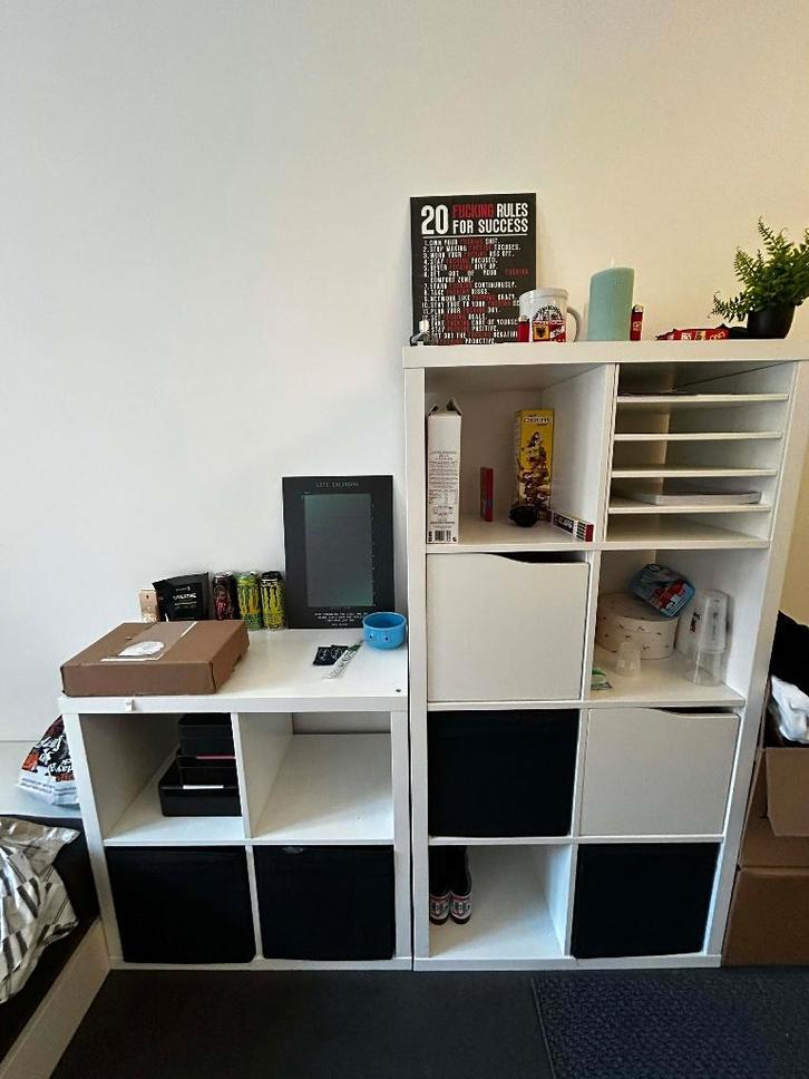 Open kasten wit KALLAX, Huis en Inrichting, Kasten | Wandmeubels, Zo goed als nieuw, 100 tot 150 cm, Minder dan 150 cm, 25 tot 50 cm