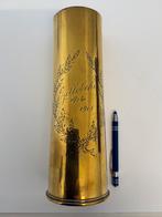 Trench art gegraveerde obus, Ophalen of Verzenden