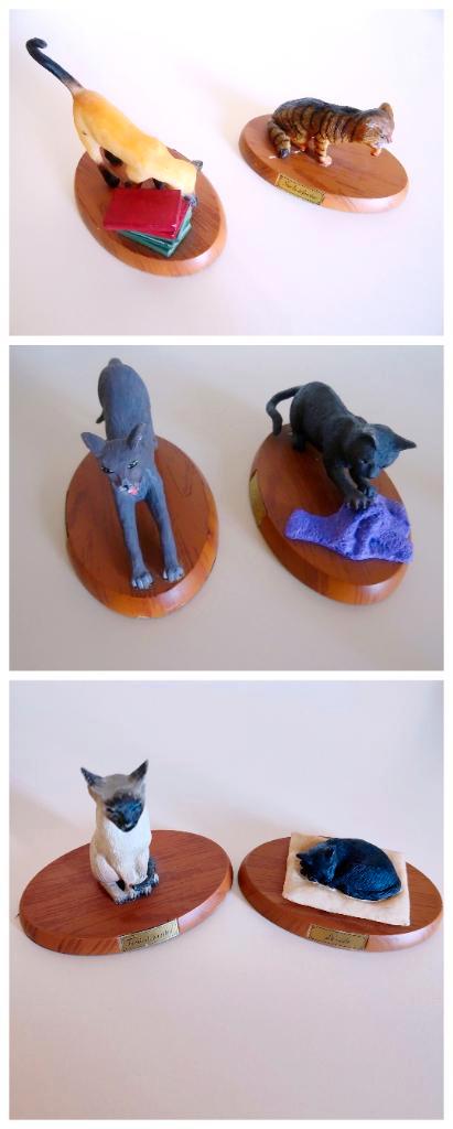 6 amours de petits chats, prix pour le lot, Collections, Statues & Figurines, Utilisé, Animal, Enlèvement ou Envoi