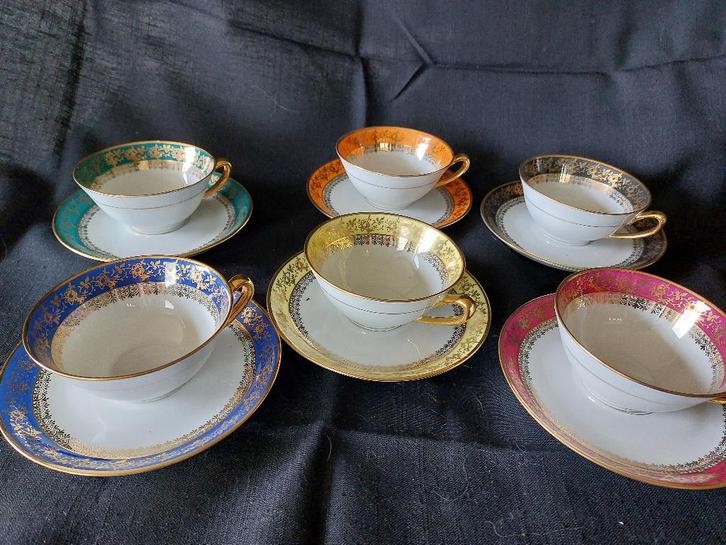 SUPERBE ENSEMBLE FINE PORCELAINE LIMOGES, Antiquités & Art, Antiquités | Services (vaisselle) complet, Enlèvement ou Envoi