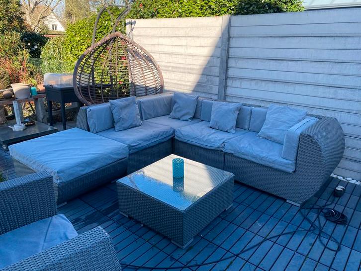 Lounge Arbrini, Jardin & Terrasse, Ensembles de jardin, Comme neuf, Osier, Banque, Enlèvement