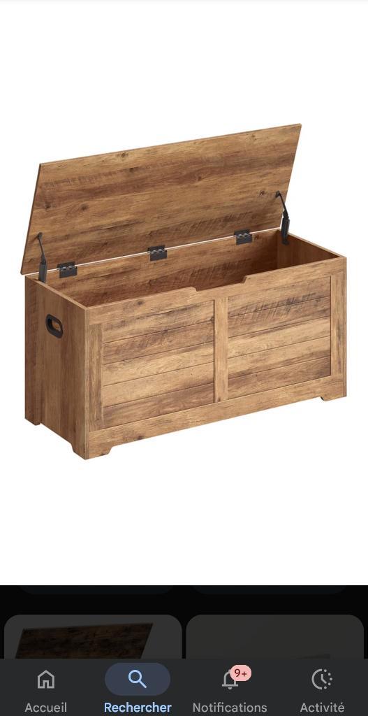 Coffre de rangement en bois, Maison & Meubles, Accessoires pour la Maison | Coffres, Comme neuf, Moins de 50 cm, Moins de 50 cm