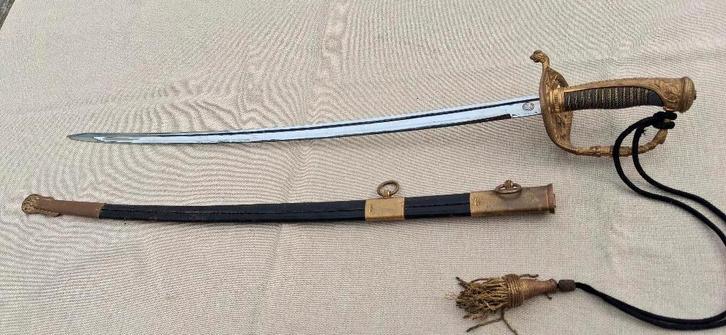 Sabre Français officier Marine 1853 Carl Eikhorn Solingen, Collections, Objets militaires | Général, Marine, Enlèvement ou Envoi