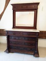 Commode vintage Lavabo avec marbre et miroir, Antiquités & Art, Enlèvement