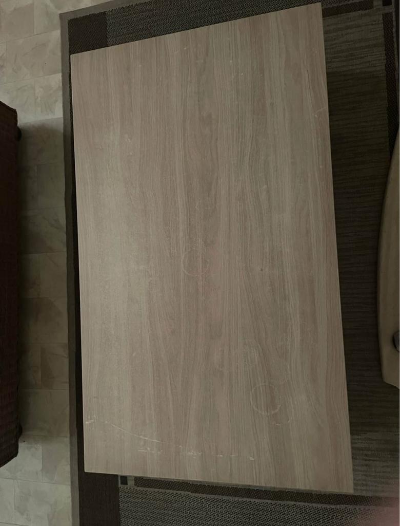 Salontafel massief hout, Ophalen, Overige materialen, 50 tot 100 cm, Zo goed als nieuw