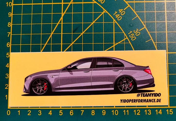 Sticker YIDO-Performance (Duitse tuning velgen) Mercedes C, Collections, Autocollants, Comme neuf, Enlèvement ou Envoi