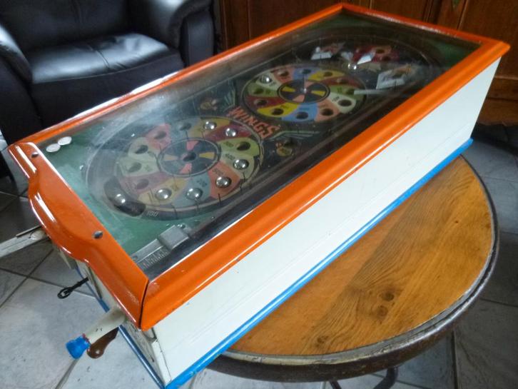 Mechanisch flipperkast, oud bistrospel uit de jaren 30, Verzamelen, Automaten | Flipperkasten, Gebruikt, Mechanisch, Flipperkast