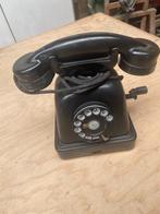 Oude telefoon met draaischijf - zwart, Telecommunicatie, Vaste telefoons | Niet Draadloos, Ophalen, Met draaischijf
