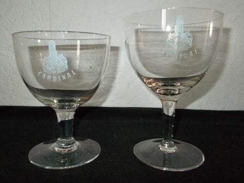 TRAPPISTE CARDINAL - 2 bierglazen - Het Anker - MECHELEN, Verzamelen, Biermerken, Gebruikt, Glas of Glazen, Overige merken, Ophalen of Verzenden