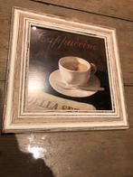 Cadres Café Cappuccino vintage ou cottage, Maison & Meubles, Comme neuf, Bois, Enlèvement ou Envoi