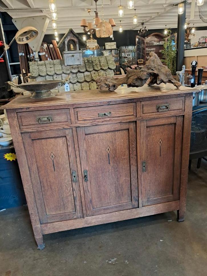 Antieke opbergkast, Huis en Inrichting, Woonaccessoires | Overige, Ophalen