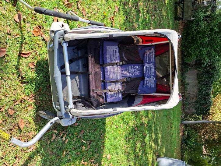 Fietskar Chariot, Fietsen en Brommers, Fietsaccessoires | Aanhangwagens en Karren, Gebruikt, Kinderkar, 40 tot 60 kg, Vering, Ophalen
