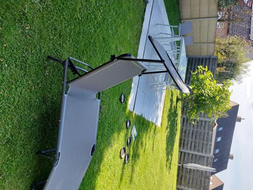 Ligbedden te koop, Jardin & Terrasse, Chaises longues, Comme neuf, Aluminium, Pliant, Enlèvement