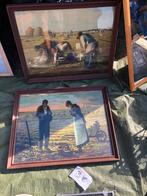 Tafereel in kader, Antiek en Kunst, Ophalen