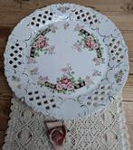Prachtig oud groot opengewerkt wandbord, roze roosjes, Antiek en Kunst, Antiek | Wandborden en Tegels, Ophalen of Verzenden