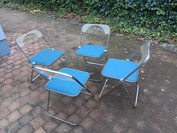 4 refurbished plia-stoelen naar Giancarlo Piretti. 