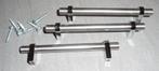 Poignées de porte de meuble acier et inox - Lot de 3 pièces, Ophalen of Verzenden, Zo goed als nieuw, Overige typen, Inox