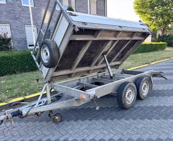 Benne basculante électrique à trois voies Hapert 2700kg D1 (, Autos : Divers, Remorques, Enlèvement ou Envoi, Utilisé