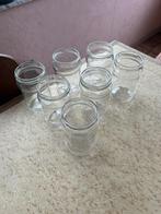 Set van 7 glazen potten, Overige typen, Ophalen of Verzenden, Overige stijlen, Glas