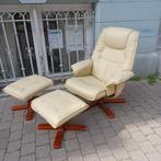 Relaxfauteuil en 2 voetsteunen, Huis en Inrichting, Fauteuils, Ophalen, Gebruikt