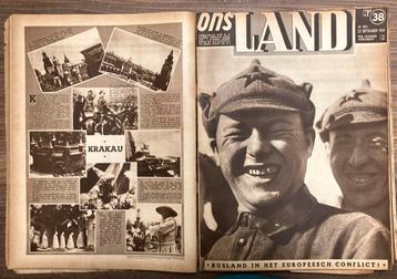 Ons Land : weekuitgaves 2de helft 1939 ingebonden beschikbaar voor biedingen