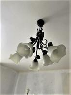 lustre 5 branches, Ophalen of Verzenden, Zo goed als nieuw, Glas, Vintage