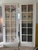 Dubbele deur glas-in-lood, Doe-het-zelf en Bouw, Ophalen, Gebruikt, Binnendeur, Glas