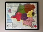 Vieille carte scolaire du Congo ENCADRÉE PROFESSIONNELLEMENT, Antiquités & Art, Enlèvement, Géographie