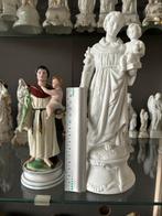 Statue ancienne de saint en biscuit blanc, Enlèvement ou Envoi