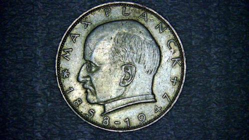 2 Deutsche Mark Max Planck, 1963 J, Duitsland, Postzegels en Munten, Munten | Europa | Niet-Euromunten, Duitsland, Ophalen of Verzenden