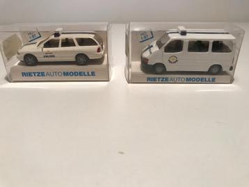 RIETZE - FORD TRANSIT + FORD BREAK - POLICE D'EUPEN - 1/87, Envoi, Neuf, Voiture, Rietze