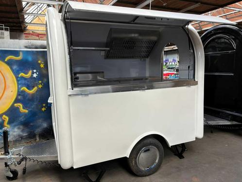 2025 Food trailer wit – Inox afwerking MTM 750kg, Auto diversen, Aanhangers en Bagagewagens, Gebruikt
