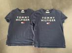2x blauwe T-shirt Tommy Hilfiger - maat 152 (tweeling), Comme neuf, Tommy Hilfiger, Fille, Chemise ou À manches longues