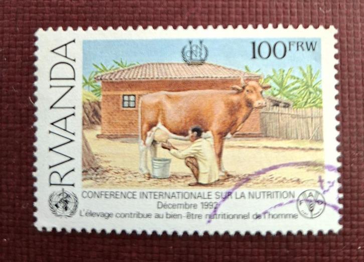 Postzegel Rwanda OBP 1394, Postzegels en Munten, Postzegels | Afrika, Gestempeld, Ophalen of Verzenden