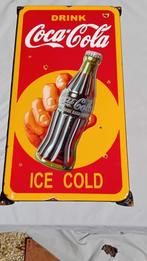 Emaille reclamebord Coca Cola ca 2000, Reclamebord, Ophalen of Verzenden, Zo goed als nieuw
