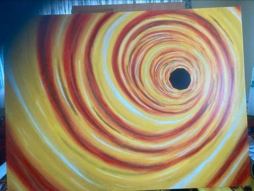 Eigen olieverfschilderij: Het Zwarte Gat, Antiek en Kunst, Kunst | Schilderijen | Abstract, Ophalen