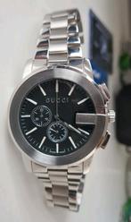 Montre gucci hommes neuf à piles 300€, Ophalen, Staal, Staal, Polshorloge