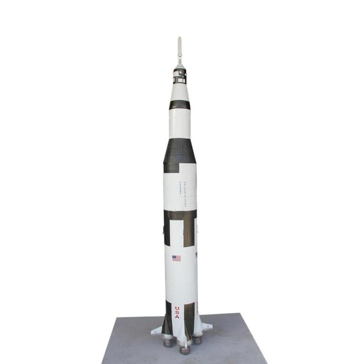 Rocket I - Polyester Handpainted - Hoogte 240 cm - Raket, Verzamelen, Beelden en Beeldjes, Nieuw, Ophalen
