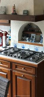 Gasfornuisplaat met wokbrander 90 cm, Elektronische apparatuur, Fornuizen, 60 cm of meer, 5 kookzones of meer, Gebruikt, Inbouw