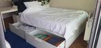 Lit IKEA (BRIMNES) avec rangement, gris/Lönset, 160 x 200 cm, Ophalen, Gebruikt, Steigerhout, Tweepersoons