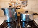 Lot de grandes casseroles inox, Ophalen, Gebruikt, Inox